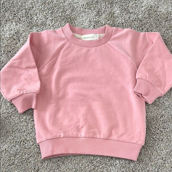 ORGANIC COTTON Pink Kids CREWNECK and Joggers Set - Picture 4 of 7